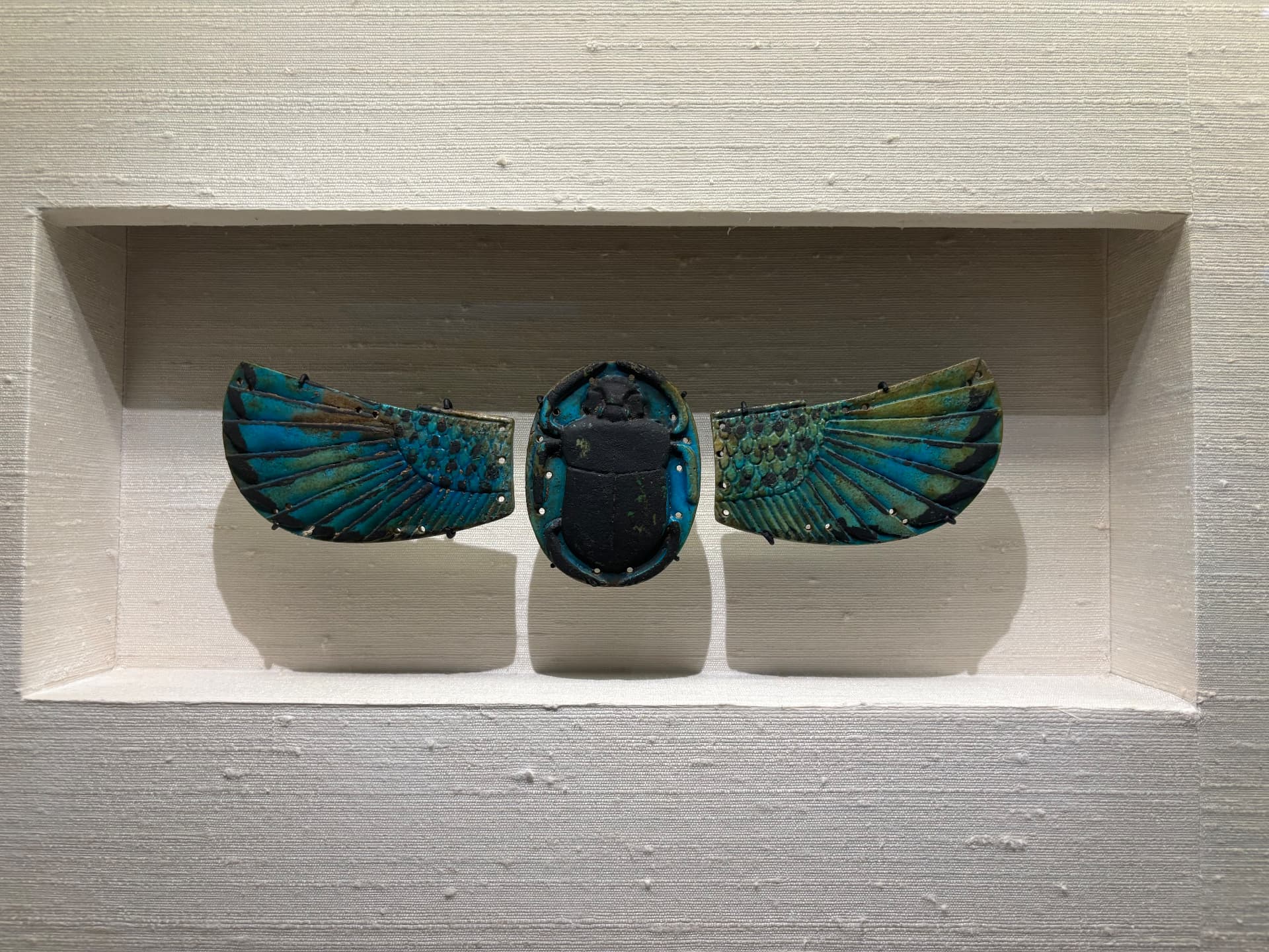 Scarabeo alato egizio in faience verde, Museo Gulbenkian, Lisbona
