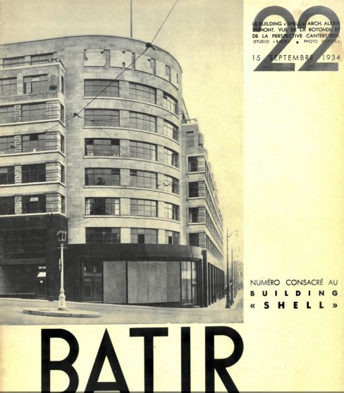 Cover of Bâtir magazine, 15 September 1934, showing the Shell Building